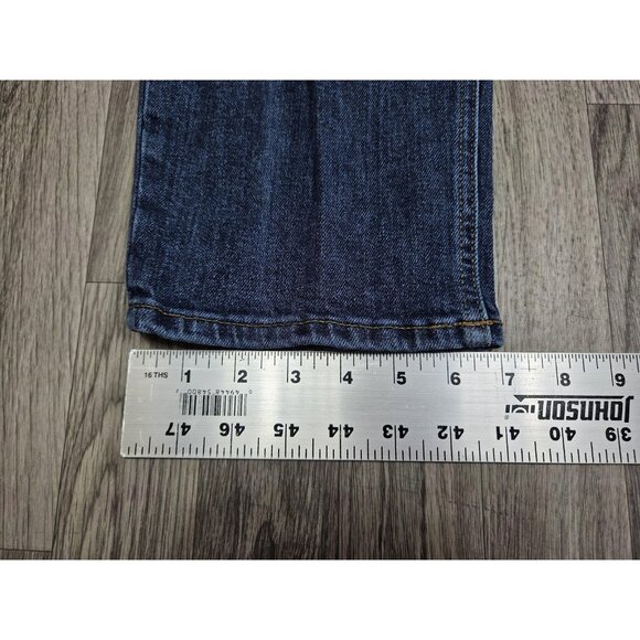 (3/$35) Old Navy Jeans Womens 6 Blue High Rise Button Fly Straight Slim Pockets - Picture 13 of 13